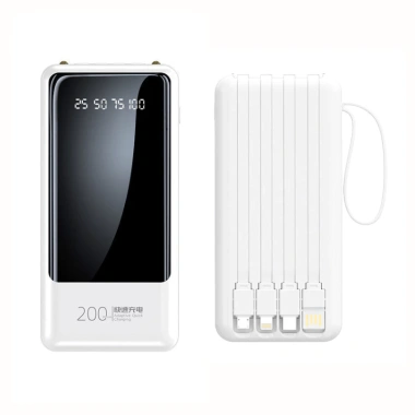 Củ sạc nhanh Kumo 20.000mAh 4 đầu cáp, hỗ trợ sạc nhanh tích hợp cho mọi điện thoại - 189.000đ