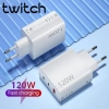 Củ sạc nhanh TWITCH 3 cổng USB 120W PD Type C cho điện thoại, sạc siêu tốc