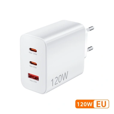 Củ sạc nhanh TWITCH 3 cổng USB 120W PD Type C cho điện thoại, sạc siêu tốc