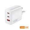 Củ sạc nhanh TWITCH 3 cổng USB 120W PD Type C cho điện thoại, sạc siêu tốc 9