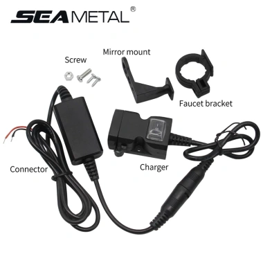 Củ sạc SEAMETAL 12V hai cổng USB chống nước, dễ gắn xe máy - Giá ưu đãi 95.714₫