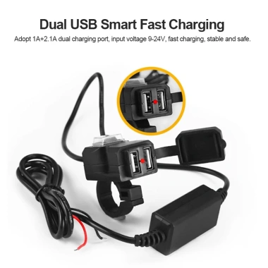 Củ sạc SEAMETAL 12V hai cổng USB chống nước, dễ gắn xe máy - Giá ưu đãi 95.714₫