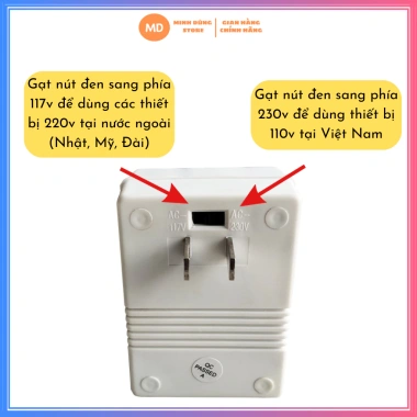 Cục đổi nguồn 110V sang 220V Singway du lịch, chỉ dùng thiết bị dưới 30W, an toàn, nhẹ cân