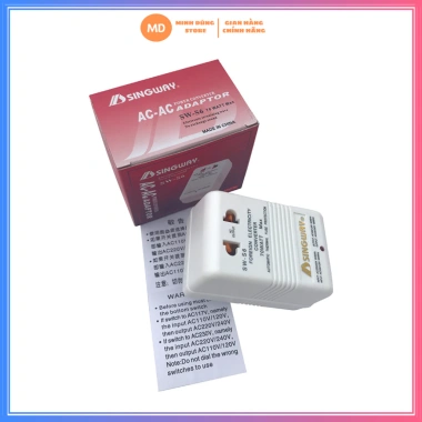 Cục đổi nguồn 110V sang 220V Singway du lịch, chỉ dùng thiết bị dưới 30W, an toàn, nhẹ cân