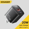 Cục sạc nhanh ESSAGER 20W USB C QC 3.0 cho iPhone 14/13/12/11 Pro Max, Mini, iPod - Giá chỉ 154.300 VND