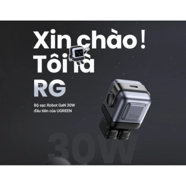 Cục sạc nhanh Robot 30W CD359 UGREEN công nghệ GaN, màn hình LED, giá 345k 9