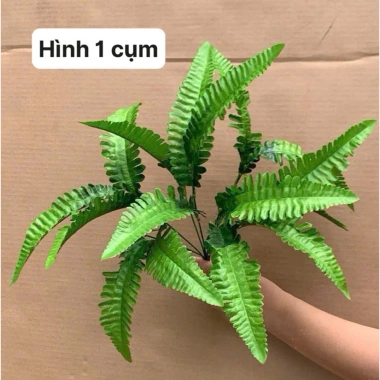 Cụm Dương Xỉ Giả 9 Lá Cao Cấp - Trang Trí Tường, Cây Điểm Bình Hoa, Giá 18.900đ 4