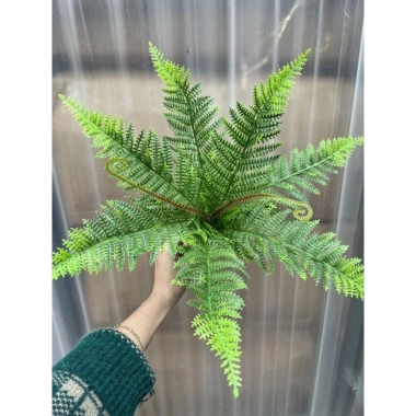 Cụm Dương Xỉ Giả 9 Lá Cao Cấp - Trang Trí Tường, Cây Điểm Bình Hoa, Giá 18.900đ 5