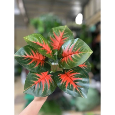 Cụm lá - hoa lụa giả sang trọng, trang trí nội thất, giảm còn 18.999 VND