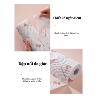 Cuộn 200 Khăn Giấy Vải Đa Năng - Lau Bếp, Chén Bát, Tái Sử Dụng, Siêu Thấm Hút 4
