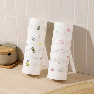 Cuộn 200 Khăn Giấy Vải Lau Đa Năng Siêu Thấm Hút, Siêu Dai, Giặt Tái Sử Dụng, Giá 15.000 VND