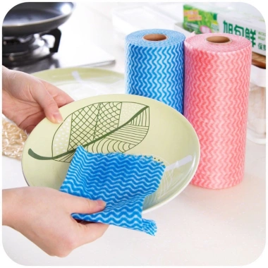 Cuộn 50 khăn vải không dệt đa năng, thấm hút tốt, dùng lại nhiều lần - 16.699₫