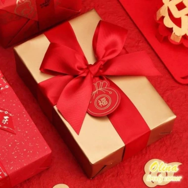 Cuộn ruy băng đỏ Tết 2.026 4cm/2cm/1cm - Trang trí quà tặng, handmade DIY, chỉ 7.000đ 6