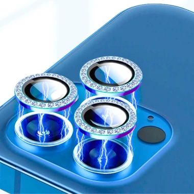 Cường lực đính đá kim cương bảo vệ camera iPhone 16/17 Max, 15 Plus - 19.499₫