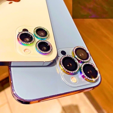 Cường lực đính đá kim cương bảo vệ camera iPhone 16/17 Max, 15 Plus - 19.499₫