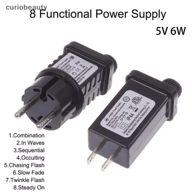CURUI Phích cắm EU/US 5VDC 6W 8 bộ chuyển đổi LED SELV IP44 nguồn Châu Âu