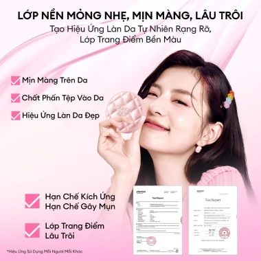 Cushion COLORKEY SPF50+ Chống Nắng Kẻ Ô Hồng Mỏng Nhẹ Dưỡng Ẩm Giữ Makeup Lâu Trôi 175k 2