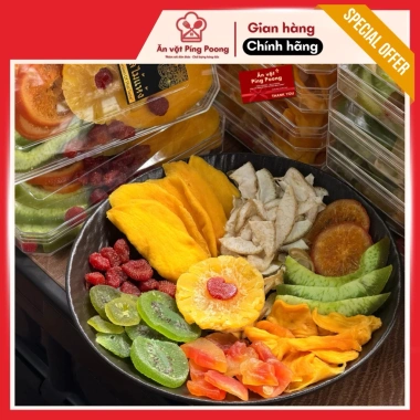 Cửu Mứt Vạn Phúc Trái Cây Sấy Dẻo Quà Tết – Dâu Tây, Xoài, Kiwi, Vỏ Bưởi, Cam Lát, Dứa, Đu Đủ – Chỉ 170.000đ (Giảm từ 215.900đ) 2