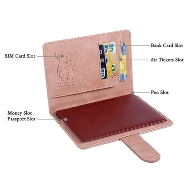 Cyp RFID Khóa Hộ Chiếu Da Nữ Du Lịch - Bảo Vệ Thẻ Tín Dụng, Ví Vinh Quang