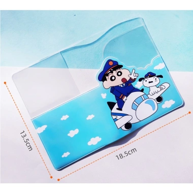 D284 Bao hộ chiếu hoạt hình nhựa PVC dày dặn, ngăn thẻ, chống ẩm, bụi bẩn - 33.000đ 5