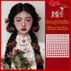 Đá đính mặt màu đỏ - Phụ kiện makeup Tết, hạt dán mặt có keo sẵn, chỉ 39.000₫