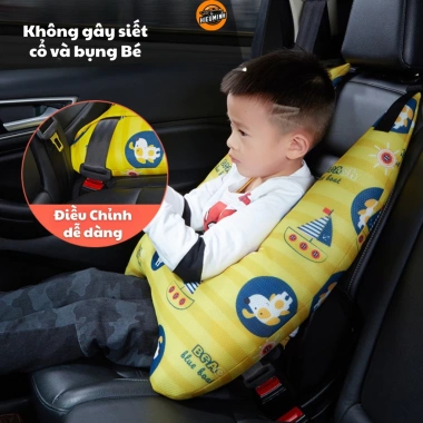 Đai an toàn ô tô HieuMinhcar HM12 chữ U - gối tựa đầu trẻ, chắc chắn êm ái BôngPP, giảm giá 299.000₫