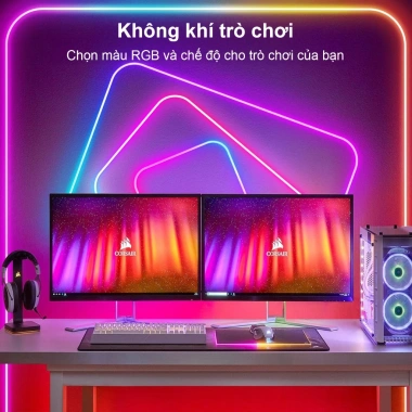 Dải đèn neon RGB Decro chống nước, đồng bộ nhạc từ xa - ánh sáng phòng ngủ và ngoài trời, giá 279.000đ