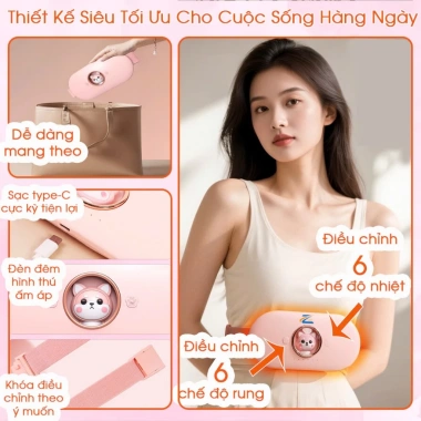 Đai Massage Bụng Anni Đai Chườm Nóng Êm Quà Tặng Bạn Gái Sinh Nhật Nữ 232.713 VND 6 Đai Massage Bụng Anni Đai Chườm Nóng Êm Quà Tặng Bạn Gái Sinh Nhật Nữ 232.713 VND 6
