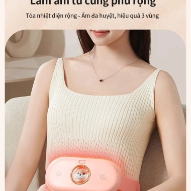 Đai Massage Bụng Chườm Nóng ICON Giảm Đau Kinh Nữ Sạc Dây Quà Tặng Bạn Gái 3 Đai Massage Bụng Chườm Nóng ICON Giảm Đau Kinh Nữ Sạc Dây Quà Tặng Bạn Gái 3