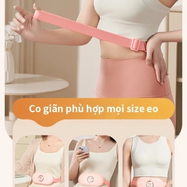 Đai Massage Bụng Chườm Nóng ICON Giảm Đau Kinh Nữ Sạc Dây Quà Tặng Bạn Gái