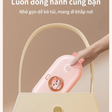 Đai Massage Bụng Chườm Nóng ICON Giảm Đau Kinh Nữ Sạc Dây Quà Tặng Bạn Gái