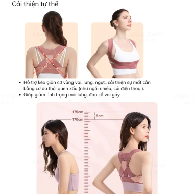 Đai nâng đỡ lưng, nịt vai chống gù - Định hình ngực, tập gym yoga chỉ 49.000đ