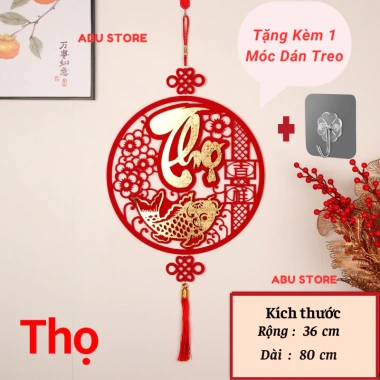 Dải Treo Đỏ May Mắn Tết 2.024 – Trang Trí Cửa Nhà, Giá Chỉ 35.000 VND, Chúc Năm Mới 10