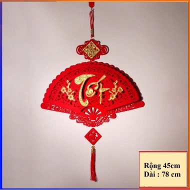 Dải treo trang trí Tết 2.025 - Khánh quạt chữ Phúc Lộc Thọ, Đón tài lộc, nhung vòng may mắn - Giá chỉ 10.000₫