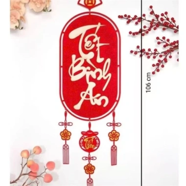 Dải Treo Trang Trí Tết PHÚC LỘC THỌ Khánh Nhung Đỏ – May Mắn, Giá 35.000 VNĐ