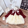 Đầm công chúa bé gái xòe bồng bềnh, áo khoác len gân, Tết Noel 8-19kg, giảm còn 195.999₫ 5