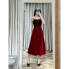 Đầm hai dây xòe tôn dáng tiệc sang trọng ENVY D222 chất nhung mềm Giá 242.000 VND 8