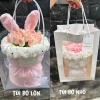 Đầm Hoa Sáp Tai Thỏ 16 Bông Quà Tặng Valentine 8/3 14/2 Túi Đèn Trang trí phòng Giá 199.000₫ 4