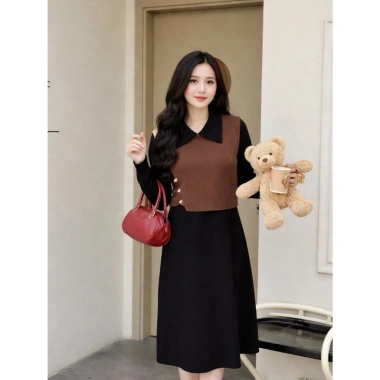 Đầm len bigsize ghile pastel khuyến điểm - Outfit mặc Tết, giá chỉ 299k