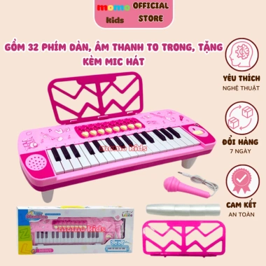 Đàn Piano Bé Đồ Chơi Đèn Nhạc & Micro Chuẩn Âm - Giá 129.000, Giảm Đặc Biệt 2