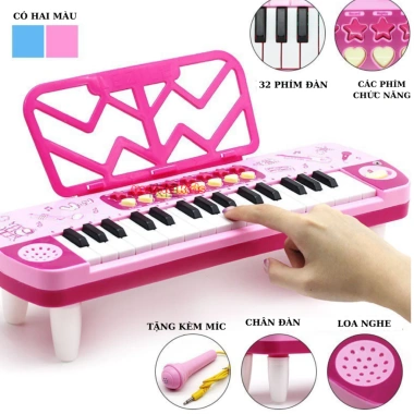 Đàn Piano Bé Đồ Chơi Đèn Nhạc & Micro Chuẩn Âm - Giá 129.000, Giảm Đặc Biệt 4