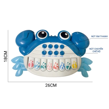 Đàn piano hình thú (cua, bò, thỏ) cho bé - Đồ chơi âm nhạc màu sắc, kích thích tư duy, giảm giá 145k 3