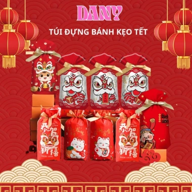 DANY Túi Nơ 10/50 Combo Quà Tết Đựng Bánh Kẹo - Túi Đựng Quà Dễ Thương 34.900₫