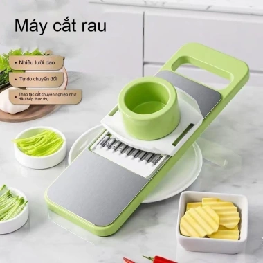 Dao Bào Đa Năng 5 in 1 - Bào Rau Củ, Thái Hạt Lựu, Cắt Sợi Khoai Tây - 41k