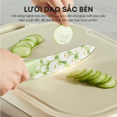 Dao bếp chống gỉ, in hình sắc nét - Gọt hoa quả, thái thịt cá, giảm 28%