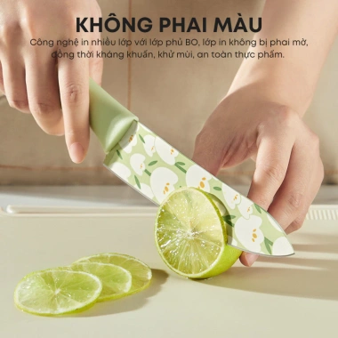 Dao bếp chống gỉ, in hình sắc nét - Gọt hoa quả, thái thịt cá, giảm 28%