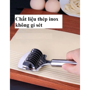 Dao cắt mì đa năng inox cao cấp, cắt bột nhanh gọn, giảm giá 39.000 VND 6