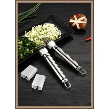 Dao Cắt Sợi Hành Inox 6 Lưỡi Thép - Dụng Cụ Tỉa Hành Đa Năng Giá 25.900 VND