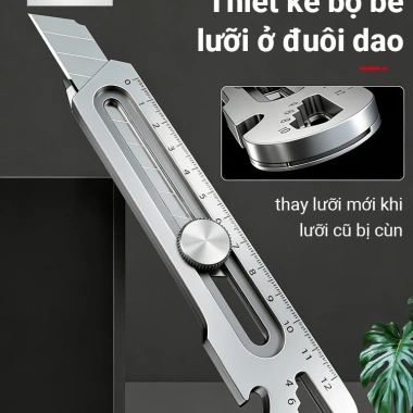 Dao đa năng ConicalHat thép không gỉ 6 trong 1 - lưỡi cắt giấy 18mm, tiện lợi cho văn phòng và học sinh, chỉ 180.000₫ 4