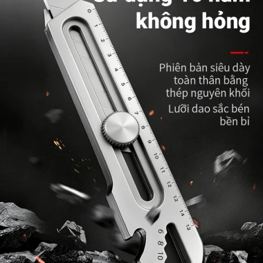 Dao đa năng ConicalHat thép không gỉ 6 trong 1 - lưỡi cắt giấy 18mm, tiện lợi cho văn phòng và học sinh, chỉ 180.000₫ 6